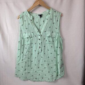 torrid women's shirt sleeveless shirt ice cream size 2
